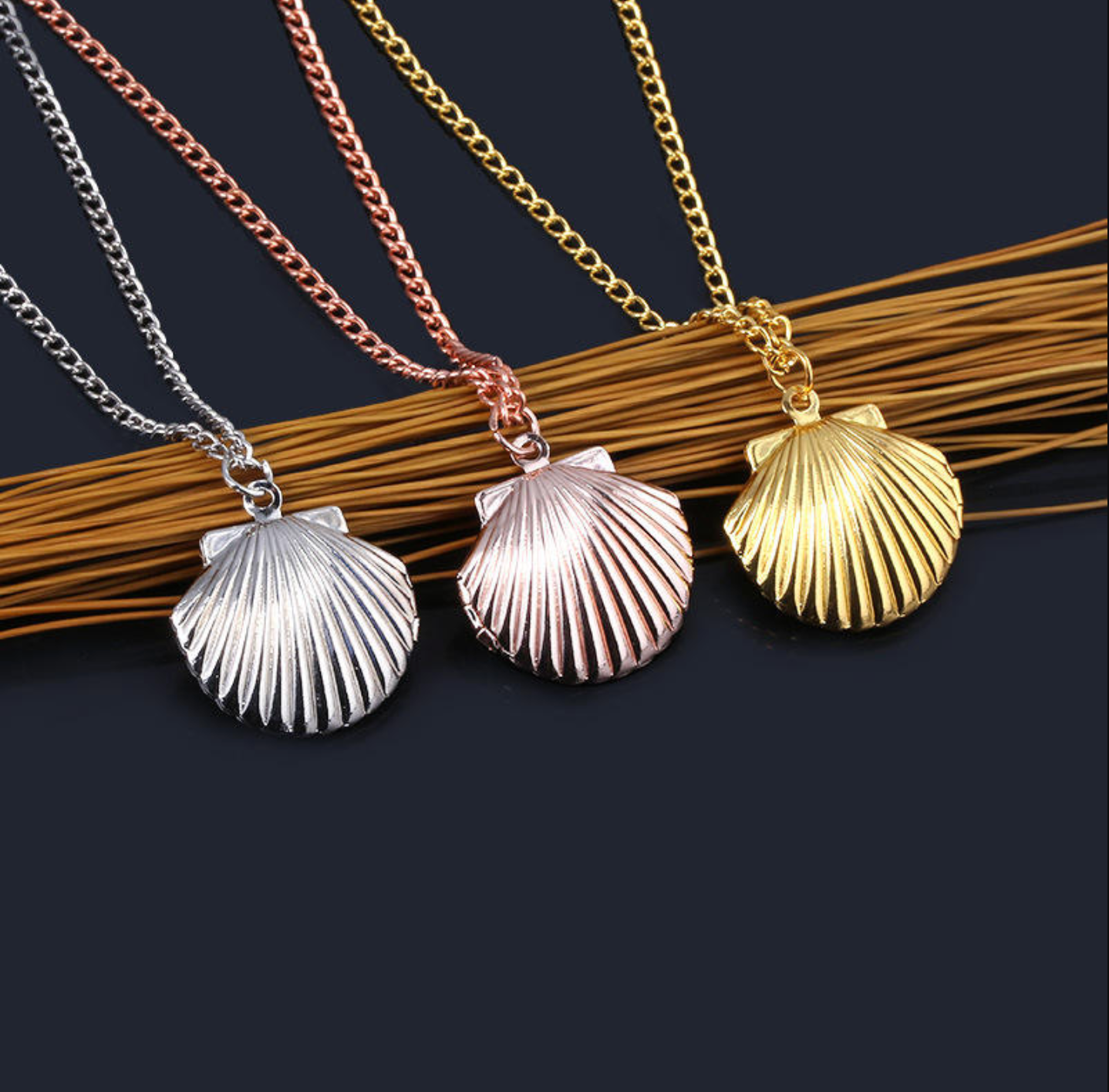 Ocean Shell Locket Necklace