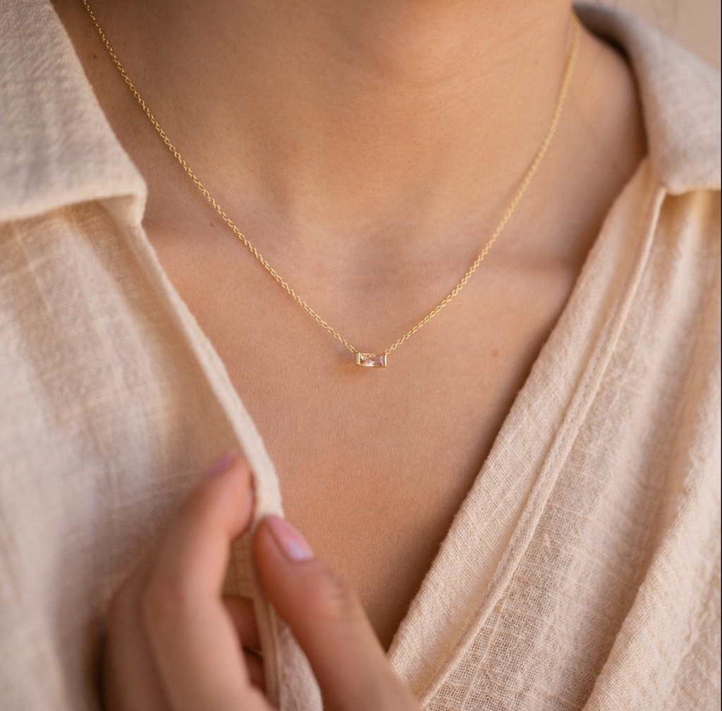 Custom 925 Sterling Silver Gold-Plated Minimalist Necklace
