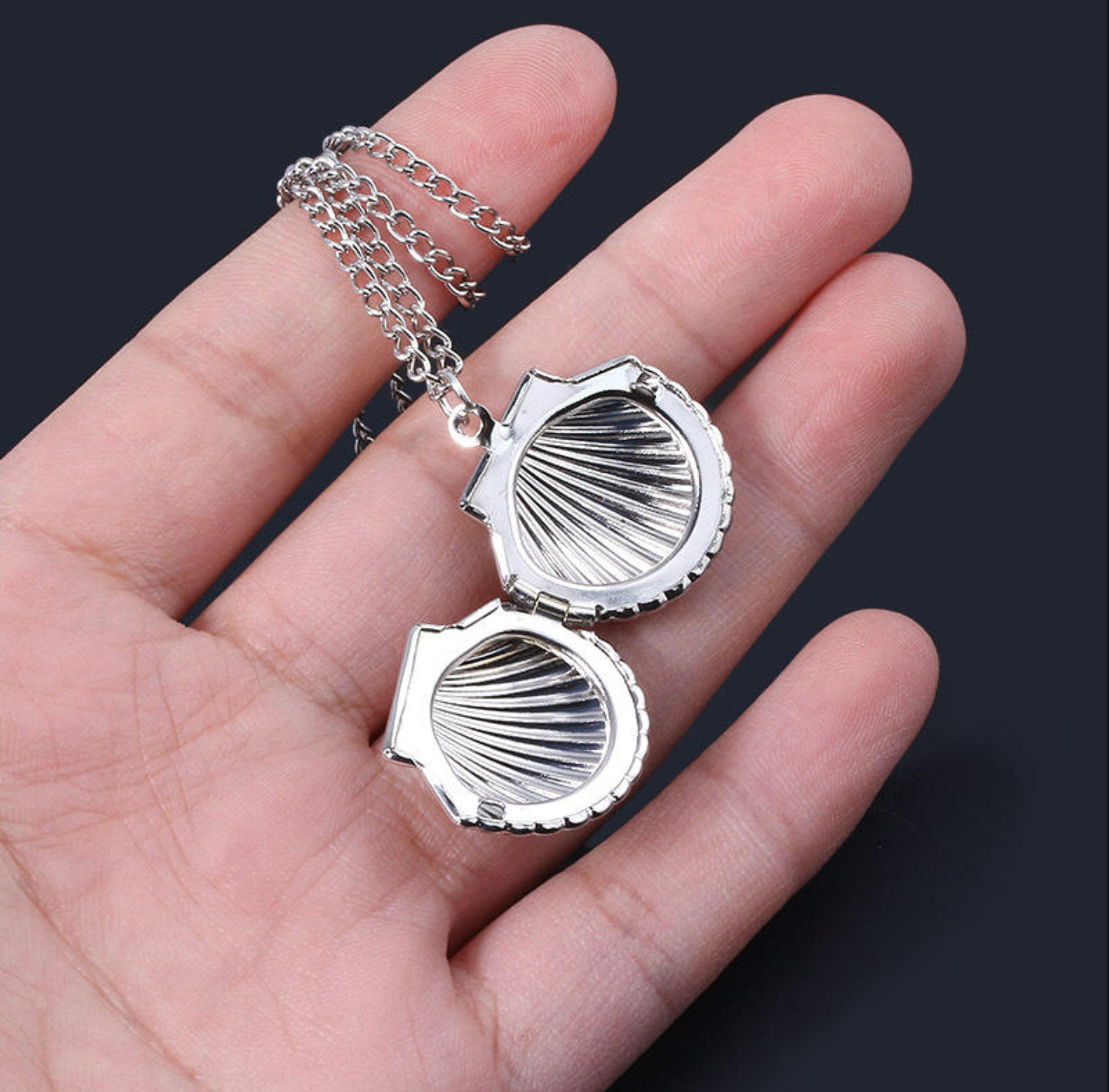 Ocean Shell Locket Necklace